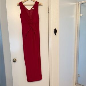 Vince Camuto Berry Sleeveless Twist-Front Maxi Dress